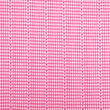 Reversible Gingham Cotton Jacquard Dressmaking Fabric - Pink Hearts