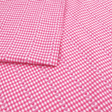 Reversible Gingham Cotton Jacquard Dressmaking Fabric - Pink Hearts