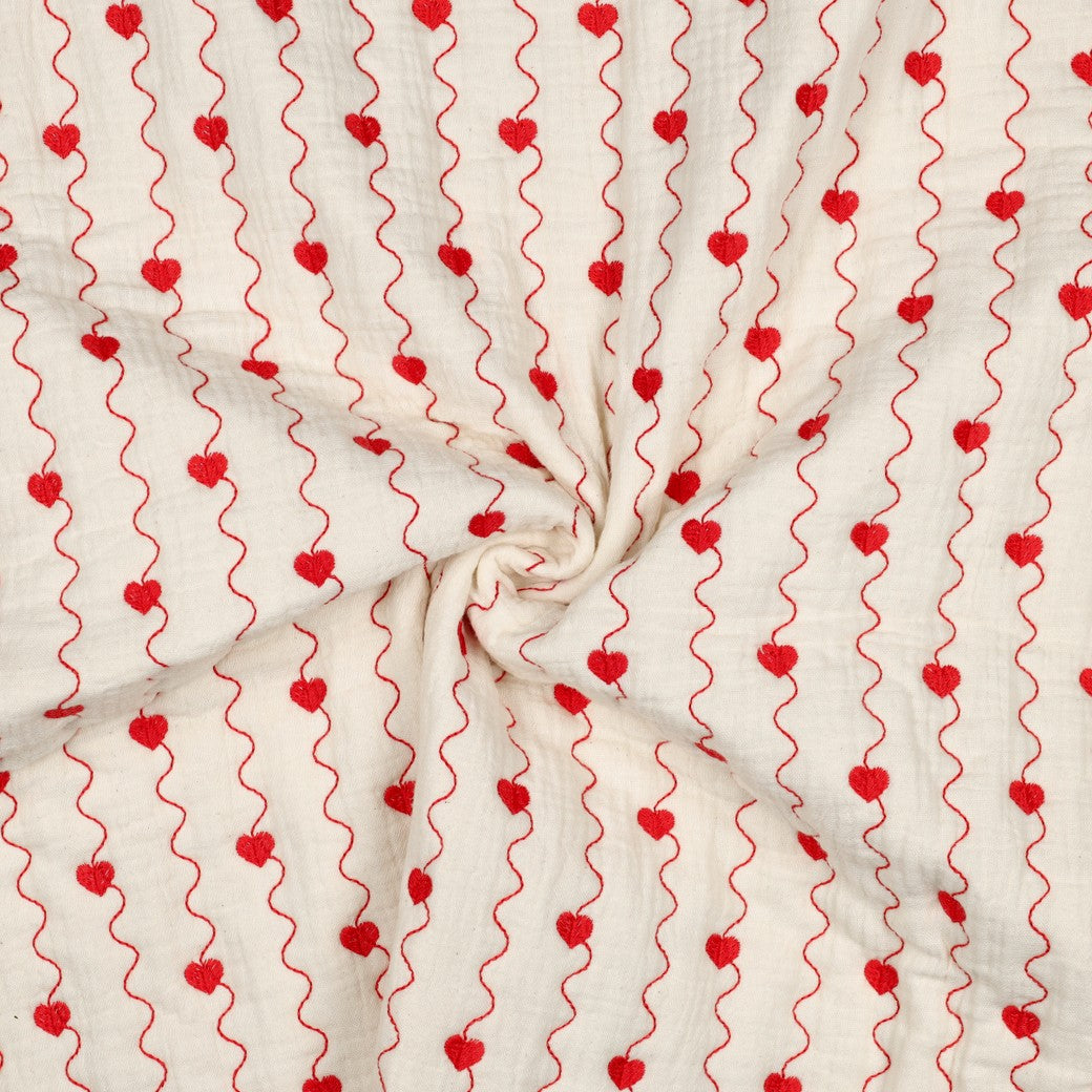 Ivory Red Hearts
