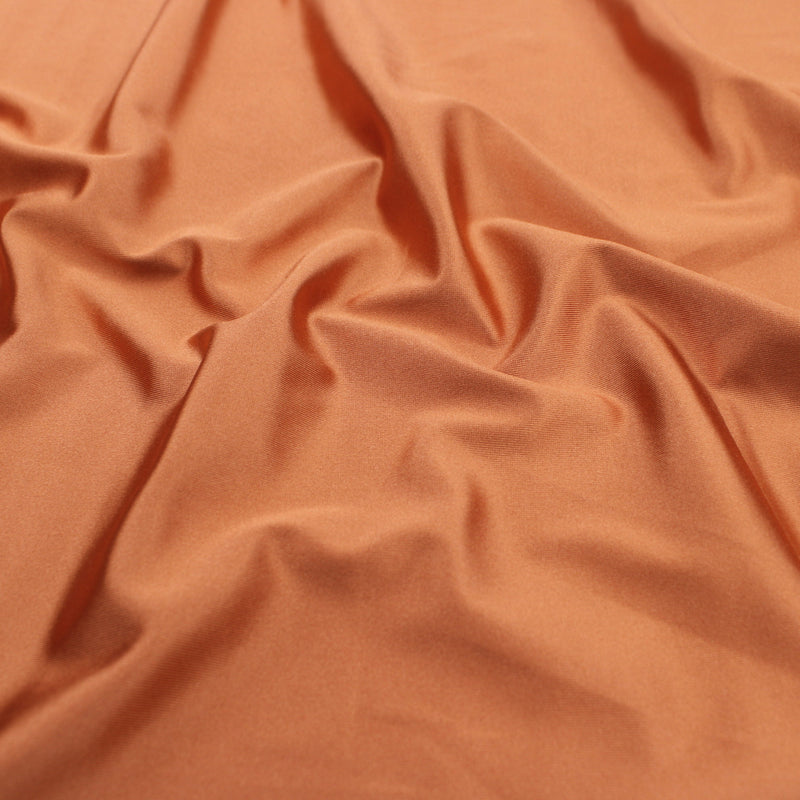 Rosa Shiny Stretch Silk Satin Fabric - Copper