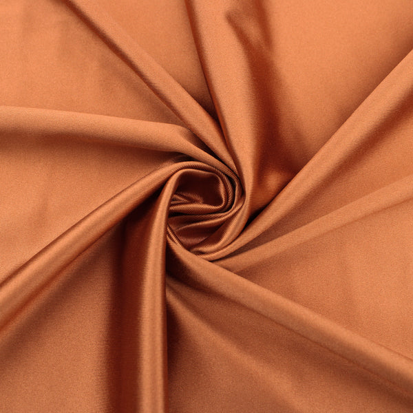 Rosa Shiny Stretch Silk Satin Fabric - Copper