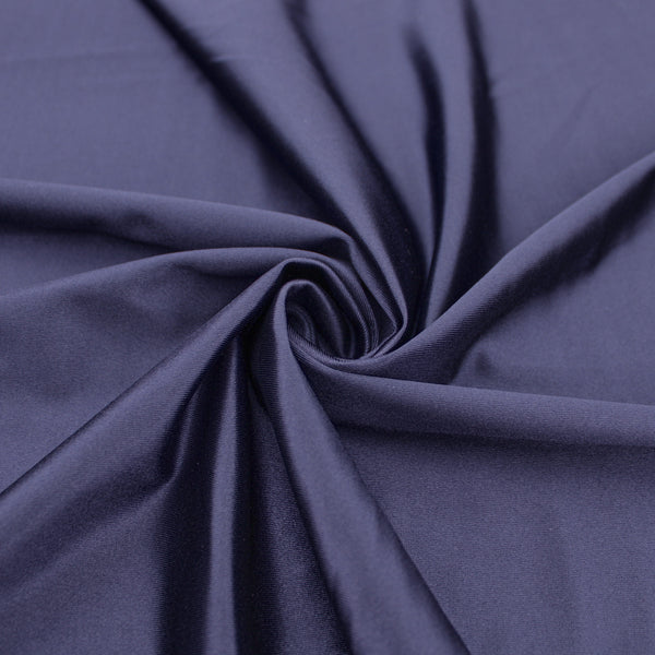 Rosa Shiny Stretch Silk Satin Fabric - Navy