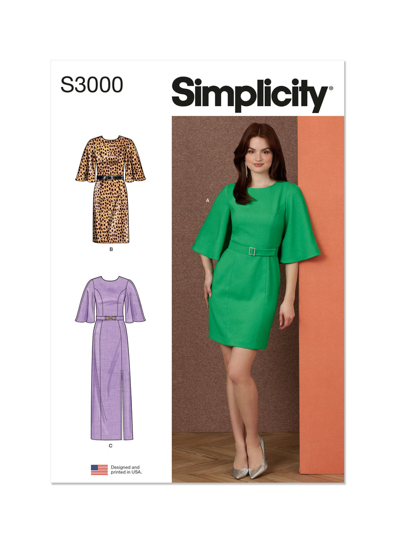 Simplicity Misses & Women's Dress in Three Lengths Pattern S3000