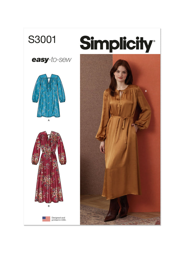 Simplicity Misses Dresses Sewing Pattern for Stylish Creations S3001
