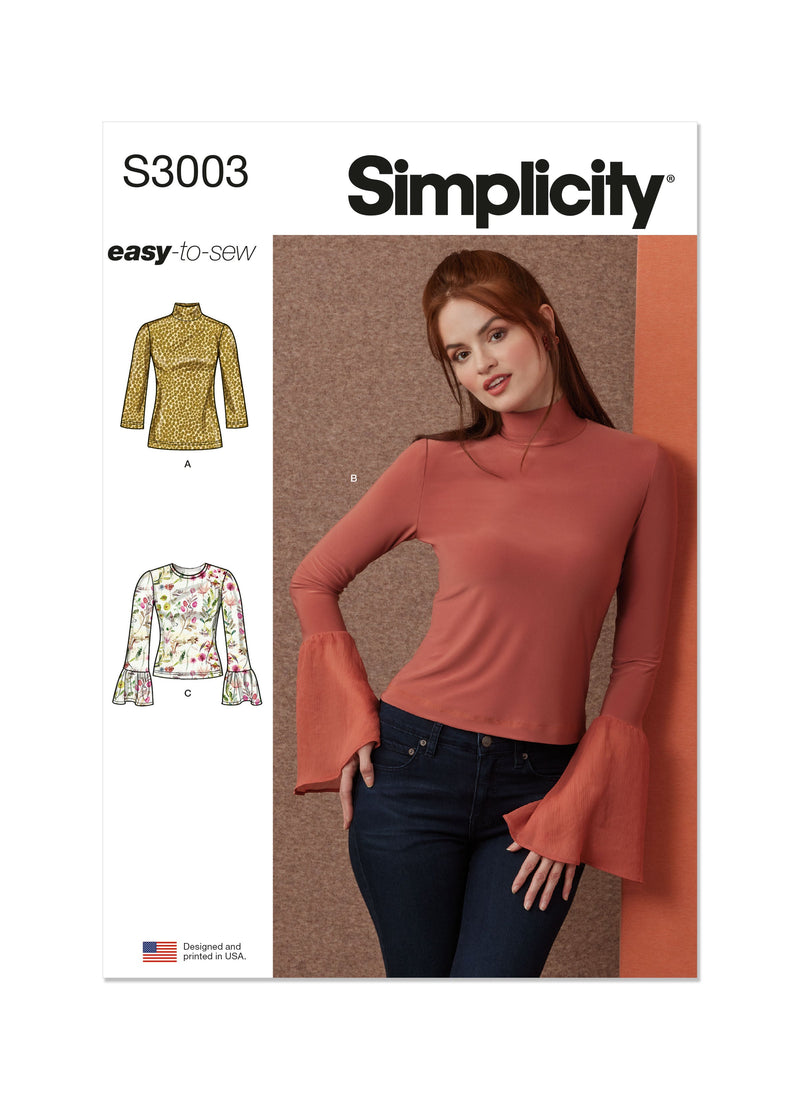Simplicity Misses Knit Tops Sewing Pattern for Stylish Creations S3003