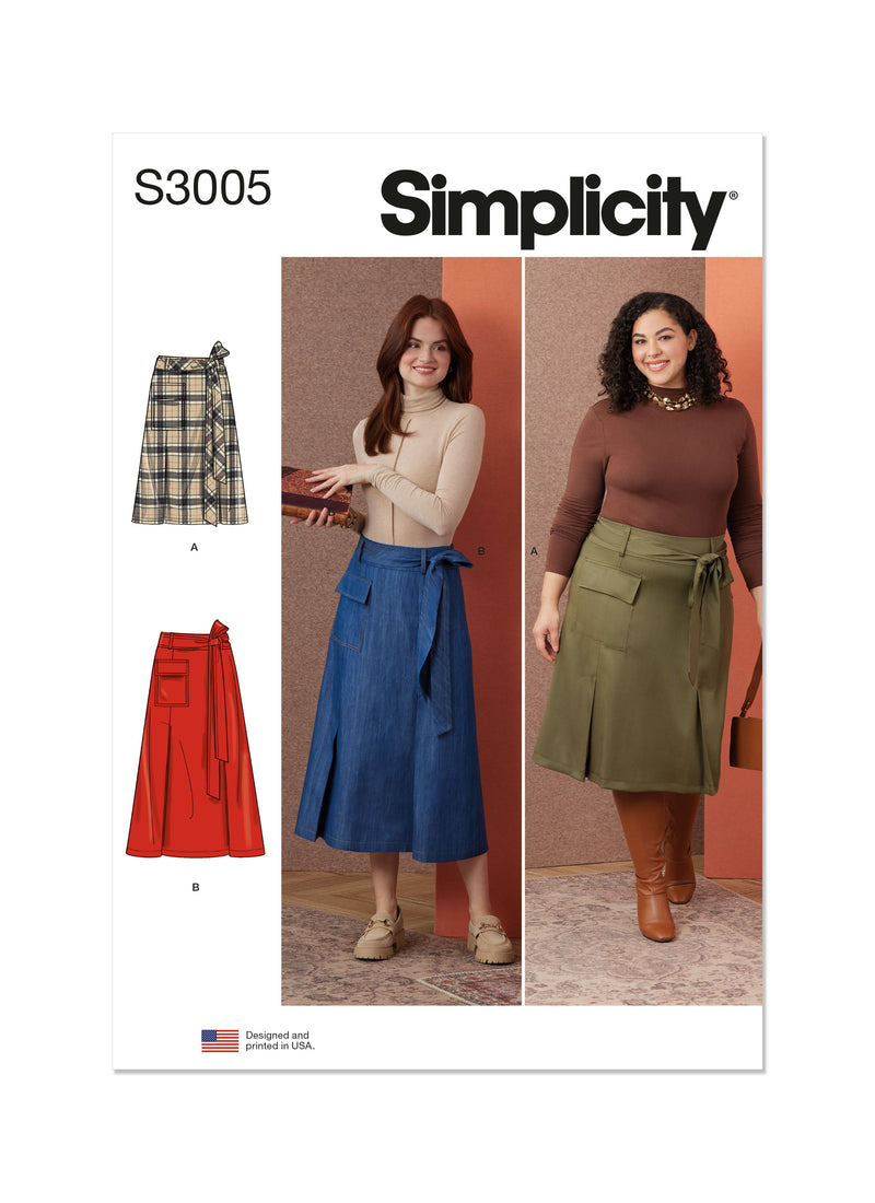 Simplicity Misses & Women's Skirts Sewing Pattern Guide S3005