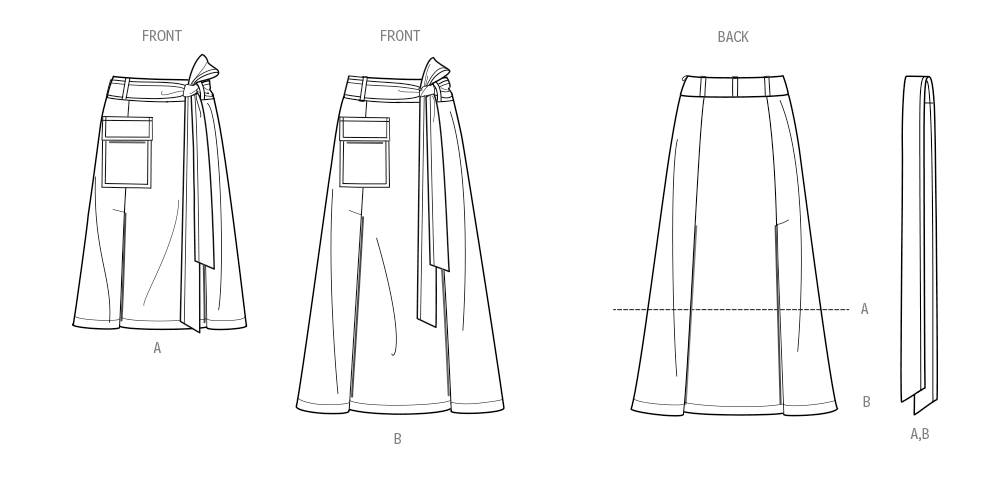 Simplicity Misses & Women's Skirts Sewing Pattern Guide S3005
