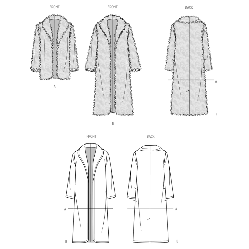 Simplicity Misses Coat in Two Lengths Sewing Pattern S3008