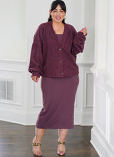 Simplicity Misses Knit Cardigan, Tank Top & Skirt Sewing Pattern S3010