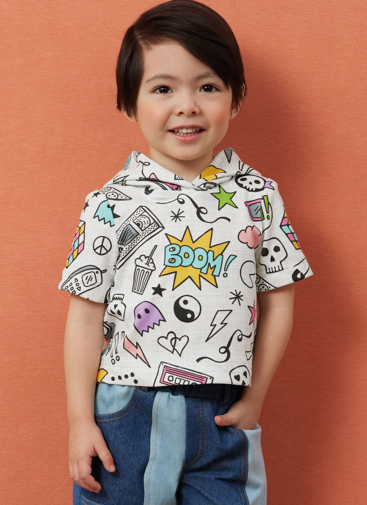 Simplicity Toddlers' Hooded T-Shirt and Jeans Sewing Pattern S3013A