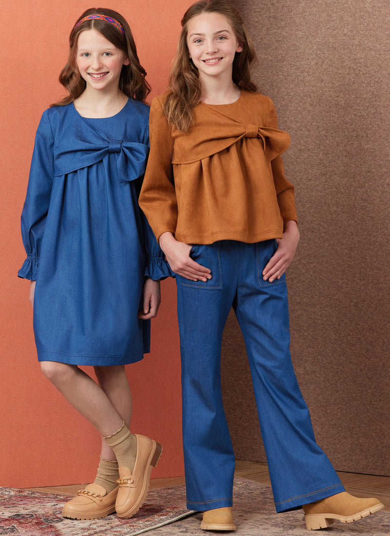 Simplicity Girls' Top, Dress and Pants Sewing Pattern S3015A