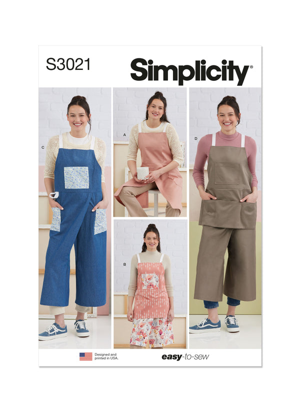 Simplicity Misses Aprons & Pant Aprons Sewing Pattern S3021A