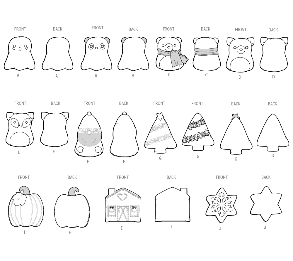 Simplicity Seasonal Throw Pillows Sewing Pattern Guide S3024OS