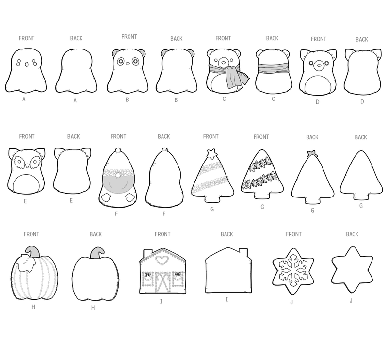 Simplicity Seasonal Throw Pillows Sewing Pattern Guide S3024OS