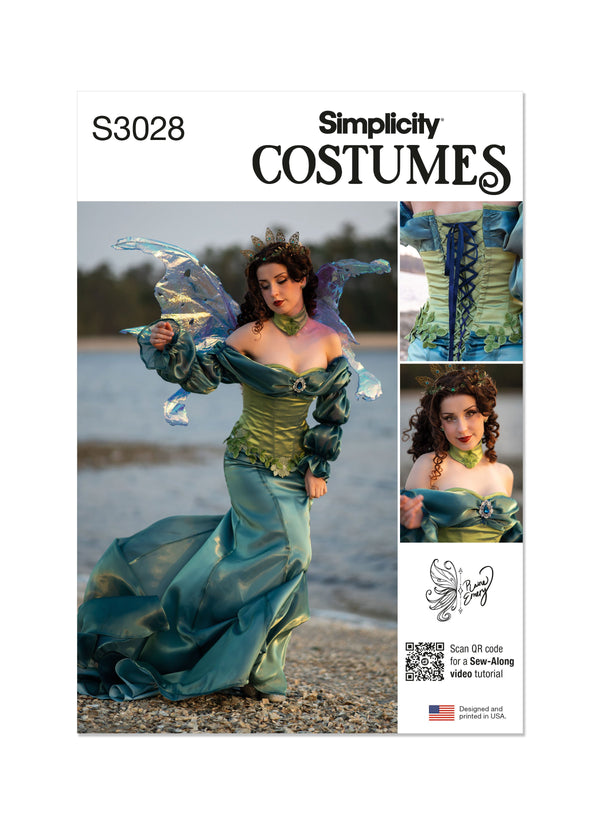 Simplicity Misses Fantasy Costume Sewing Pattern by Raine Emery S3028