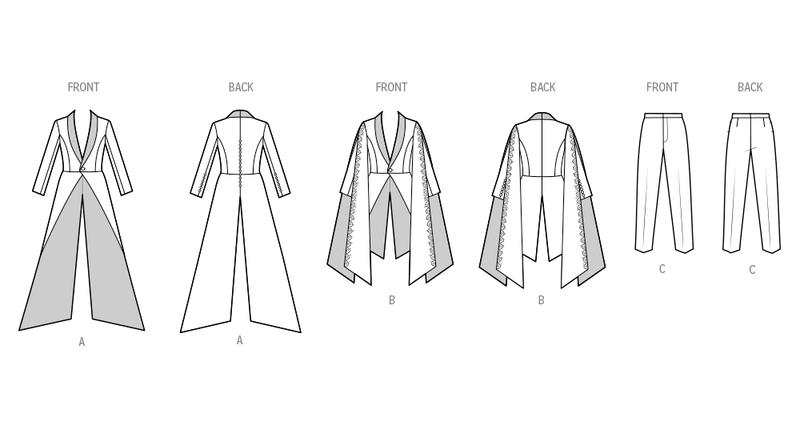 Simplicity Men's Costume Suits Sewing Pattern Guide S3030