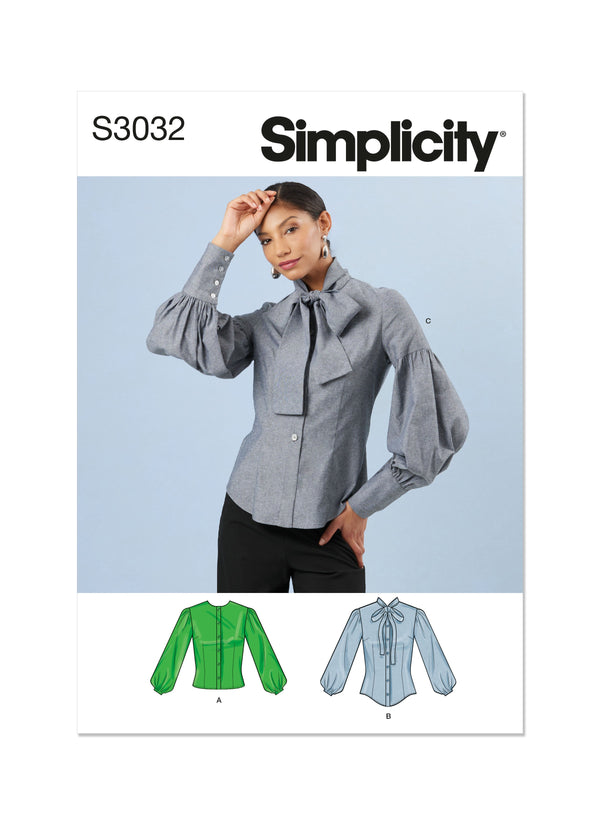 Simplicity Misses Blouses Sewing Pattern for Stylish Creations S3032