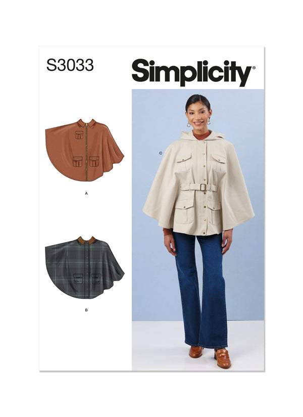 Simplicity Misses Capes: Stylish Sewing Pattern Guide S3033A
