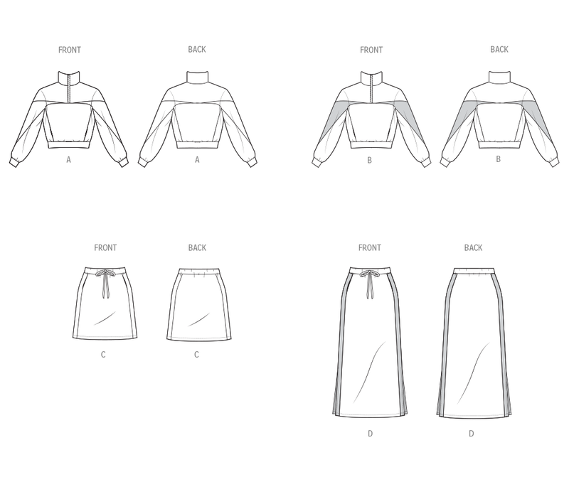 Simplicity Misses Knit Tops and Skirts Sewing Pattern S3035A