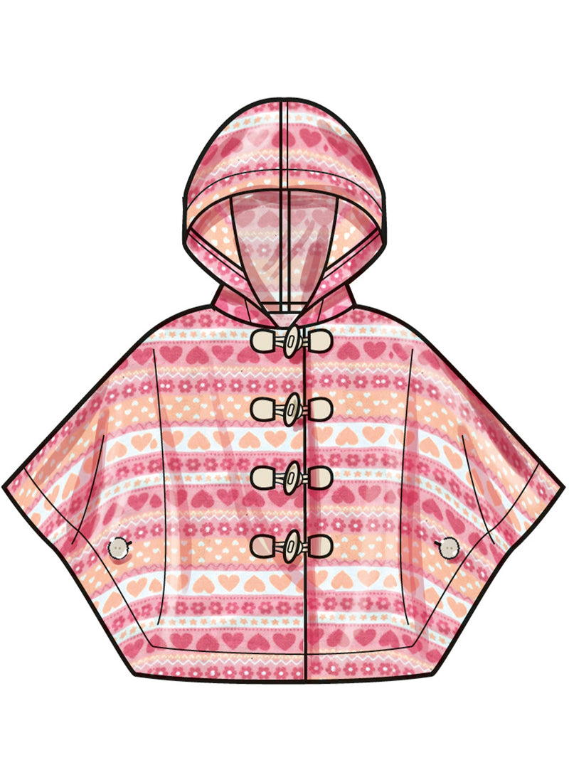 Simplicity Children's and Girl's Ponchos Sewing Pattern S3043