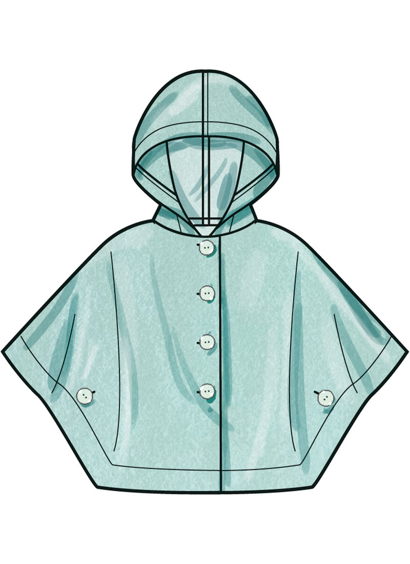 Simplicity Children's and Girl's Ponchos Sewing Pattern S3043