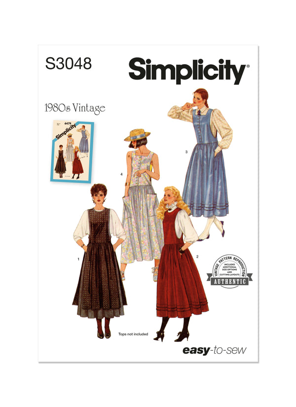 Simplicity Misses Jumpers in Two Lengths Sewing Pattern S3048