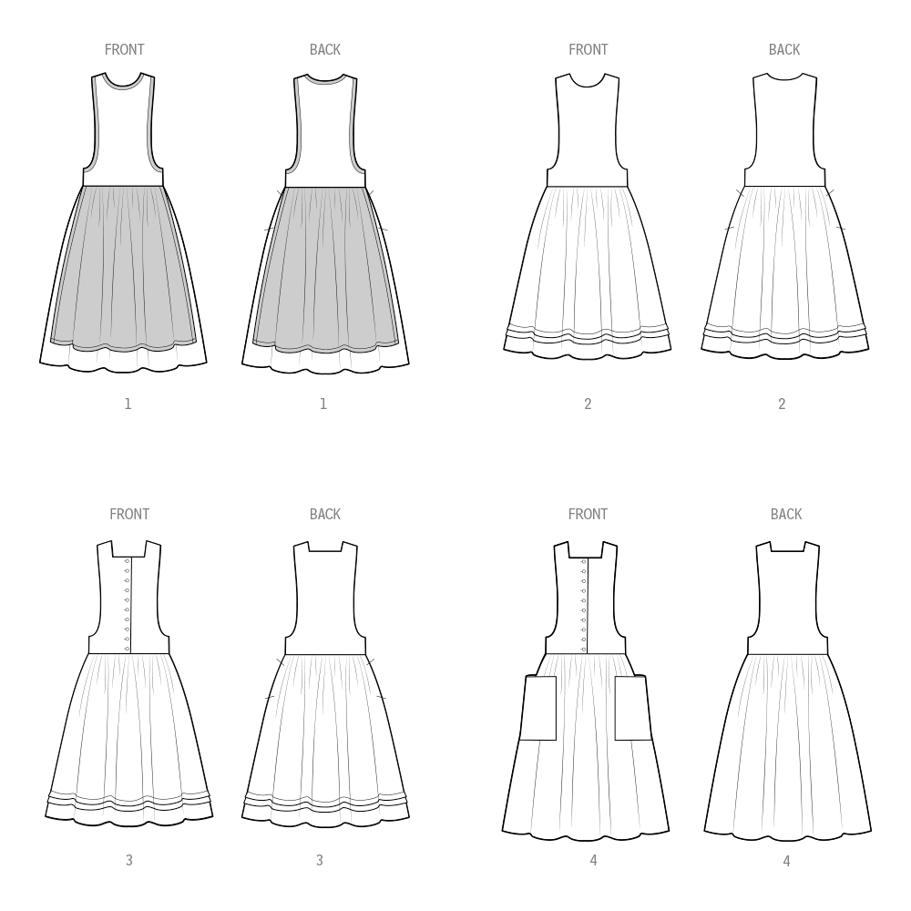 Simplicity Misses Jumpers in Two Lengths Sewing Pattern S3048