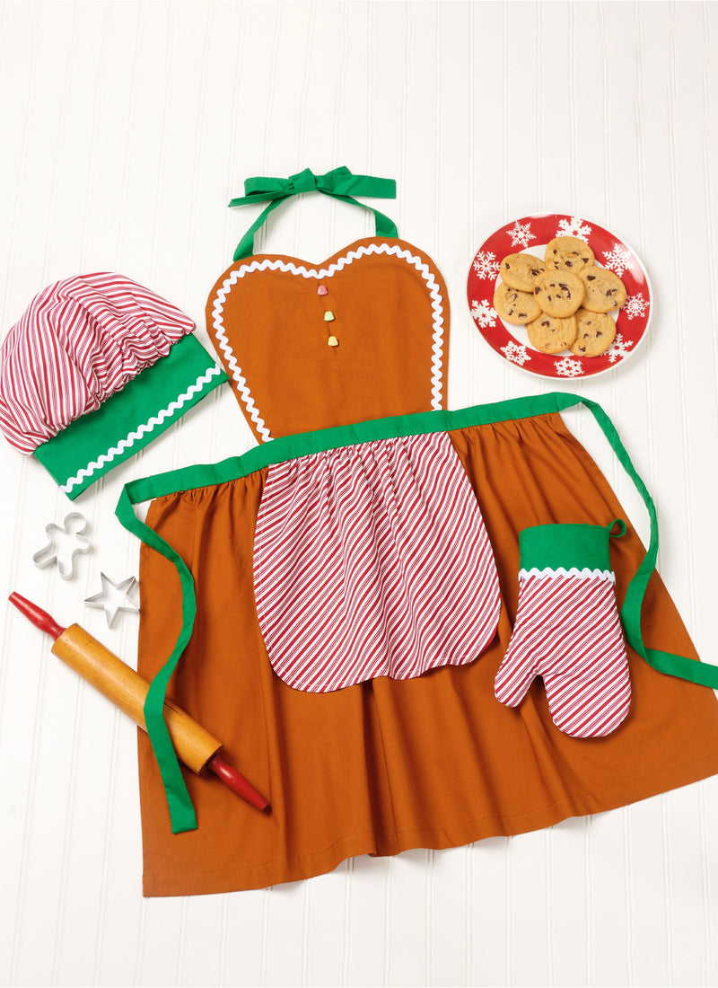 Simplicity: Children's & Misses Apron, Mitts & Hat Sewing Pattern S3050A