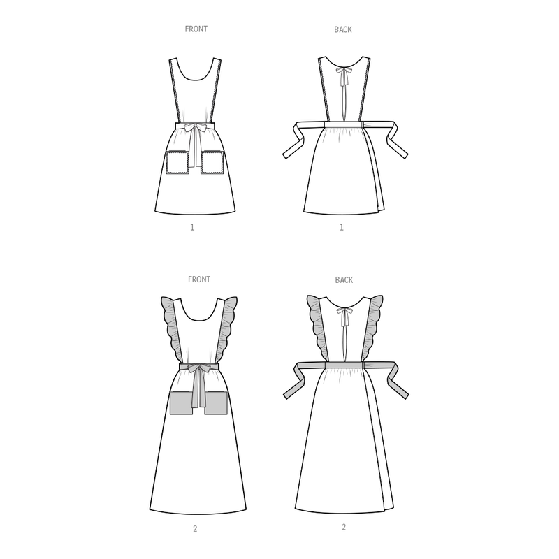 Simplicity Misses Apron in Two Lengths Sewing Pattern S3051A