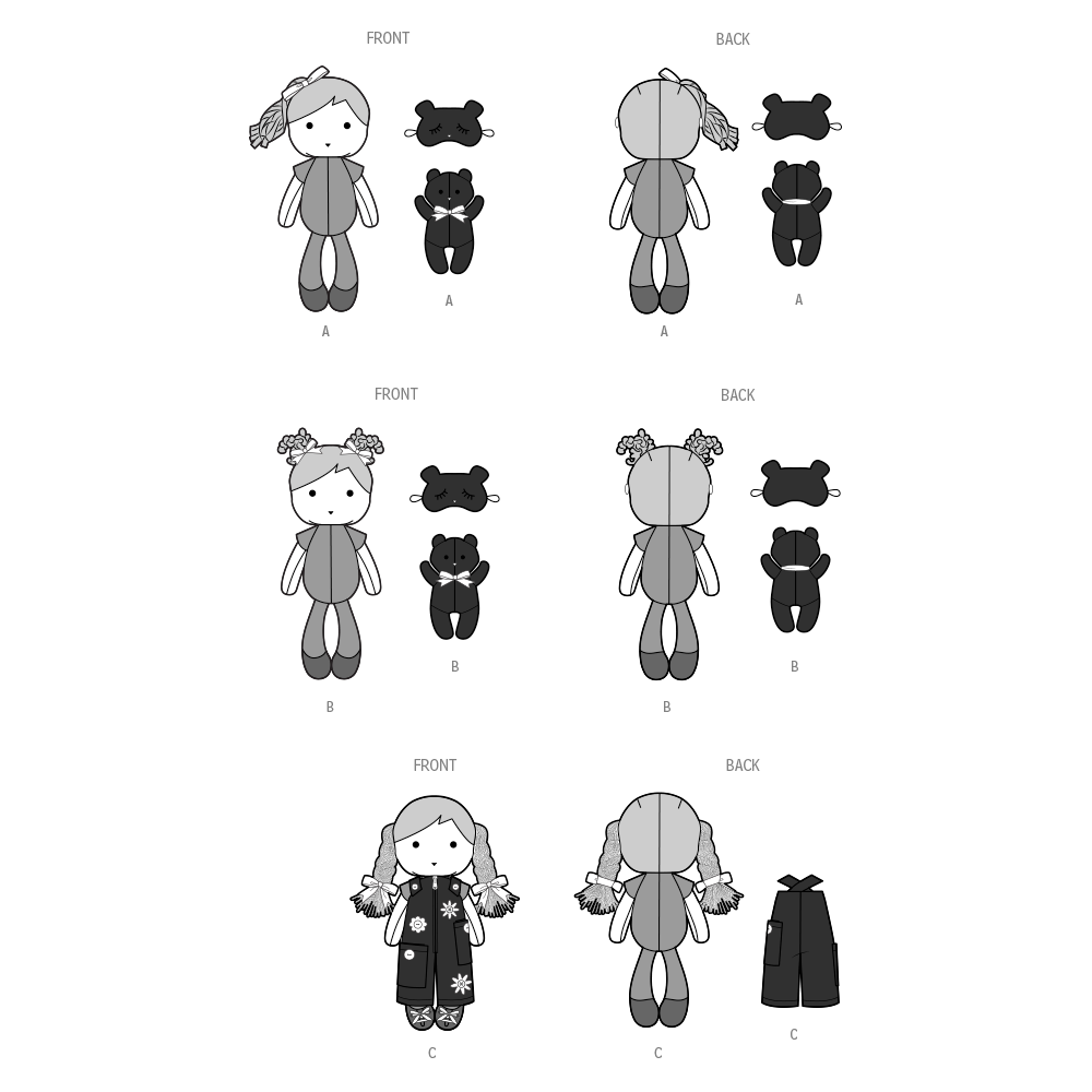 Simplicity Stuffed Dolls Sewing Pattern by Elaine Heigl S3053OS