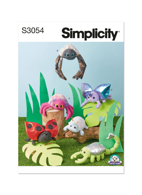 Simplicity Plush Bugs Sewing Pattern for Creative Projects S3054OS