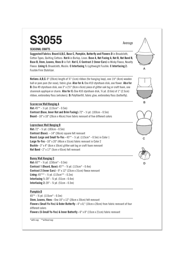 Simplicity Seasonal Crafts: Easy Sewing Patterns for All S3055OS