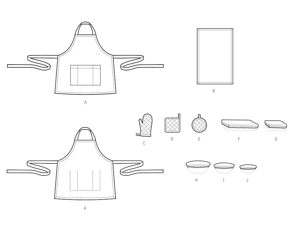 Simplicity Apron & Kitchen Accessories Sewing Pattern S3058OS