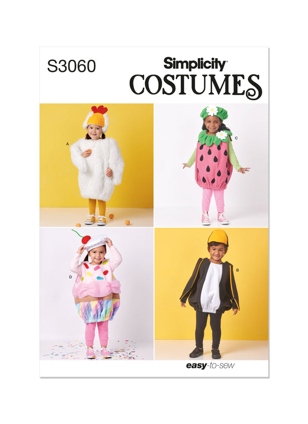 Simplicity Toddlers' Costumes Sewing Pattern Guide S3060A