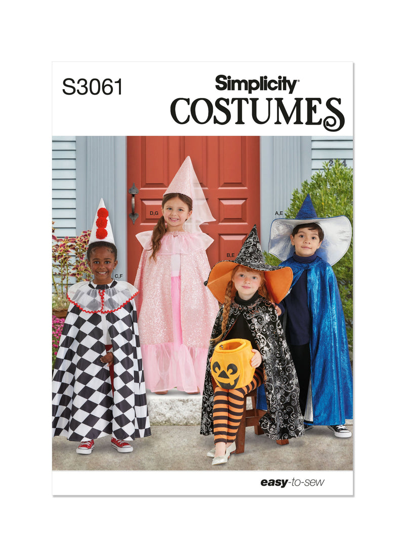 Simplicity Children's Costumes Sewing Pattern Guide S3061A
