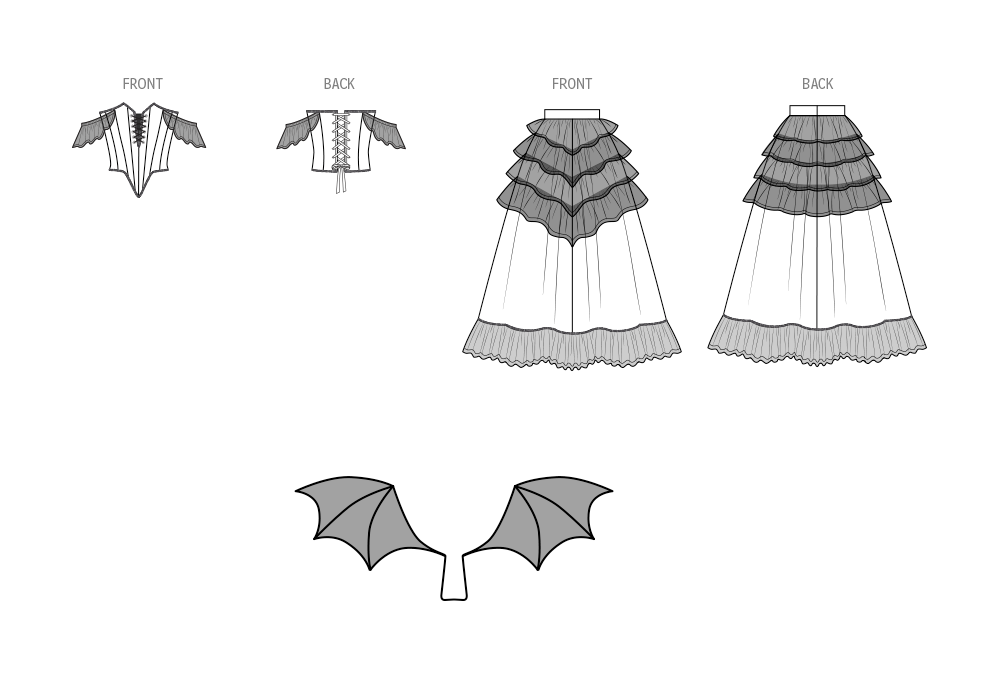 Simplicity Misses Corset and Skirt Costume Sewing Pattern S3063