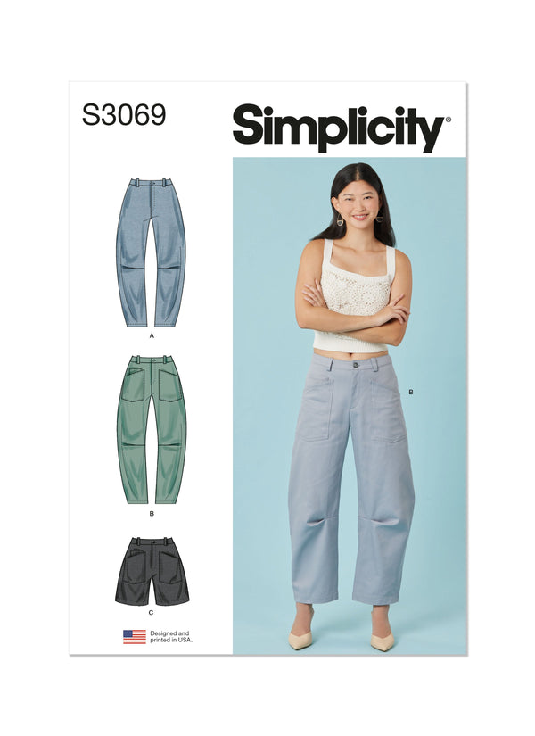 Simplicity Misses Pants and Shorts Sewing Pattern S3069