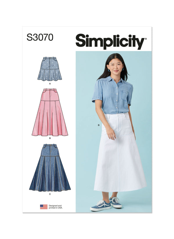 Simplicity Misses Skirts: Stylish Sewing Patterns S3070