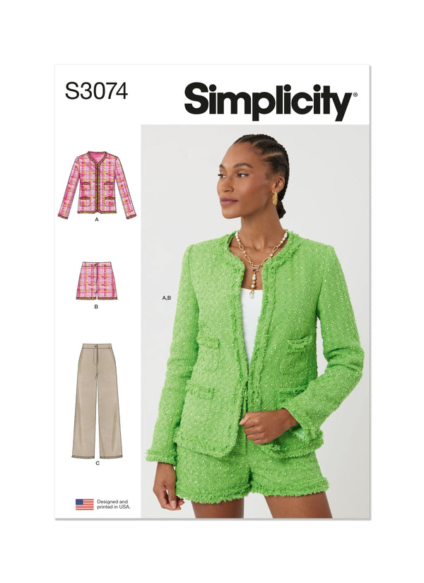 Simplicity Misses & Miss Petite Jacket, Shorts & Pants Pattern S3074