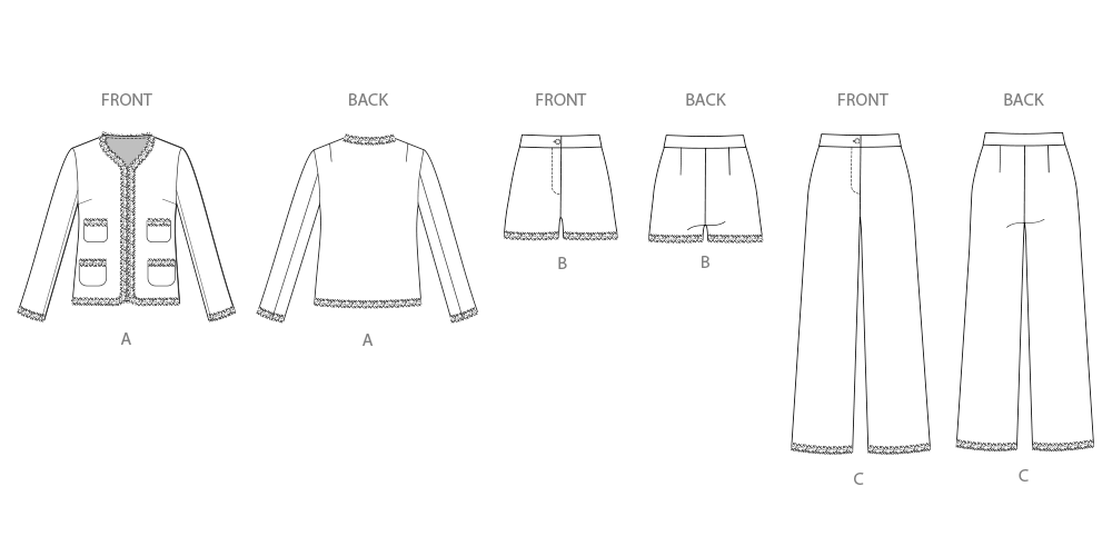Simplicity Misses & Miss Petite Jacket, Shorts & Pants Pattern S3074