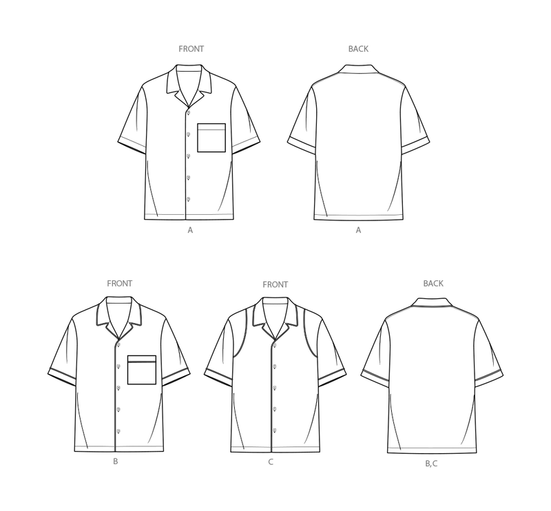 Simplicity Men's Shirts Sewing Pattern for Stylish Creations S3075A