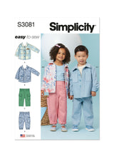 Simplicity Toddlers' Jackets and Pants Sewing Pattern S3081A