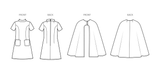 Simplicity Misses Cape and Dress Sewing Pattern Guide S3084