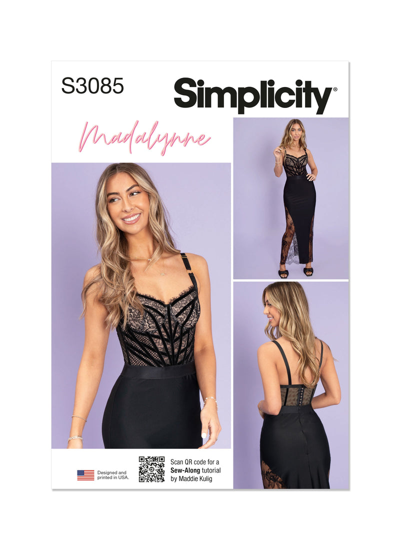 Simplicity Misses & Women's Corset Dress Sewing Pattern S3085