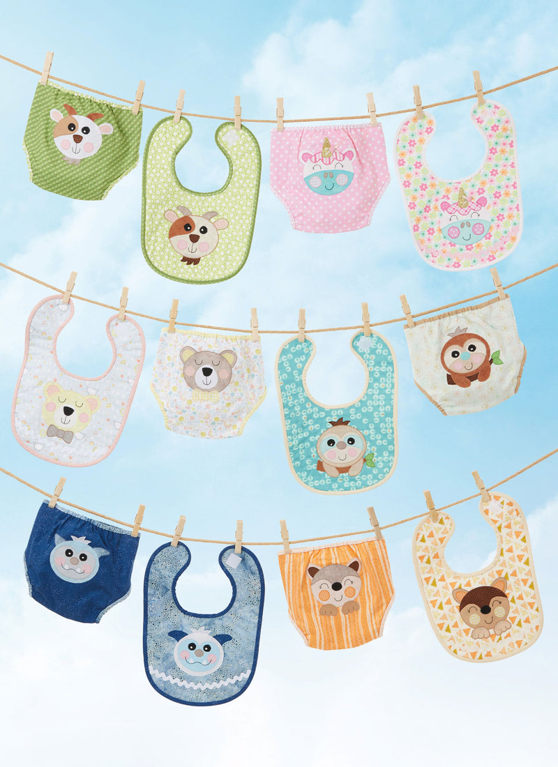 Simplicity: Babies Bibs & Diaper Cover Sewing Pattern S3093OS