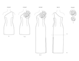 Simplicity Misses & Miss Petite Dress with 3D Flowers Pattern S3099