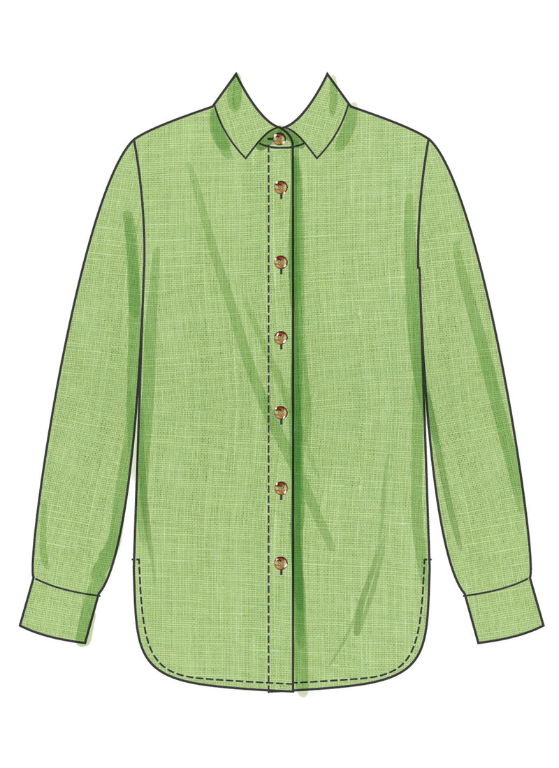 Simplicity Misses Shirt with Detachable 3D Flowers Pattern S3101