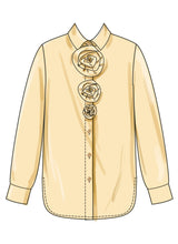 Simplicity Misses Shirt with Detachable 3D Flowers Pattern S3101