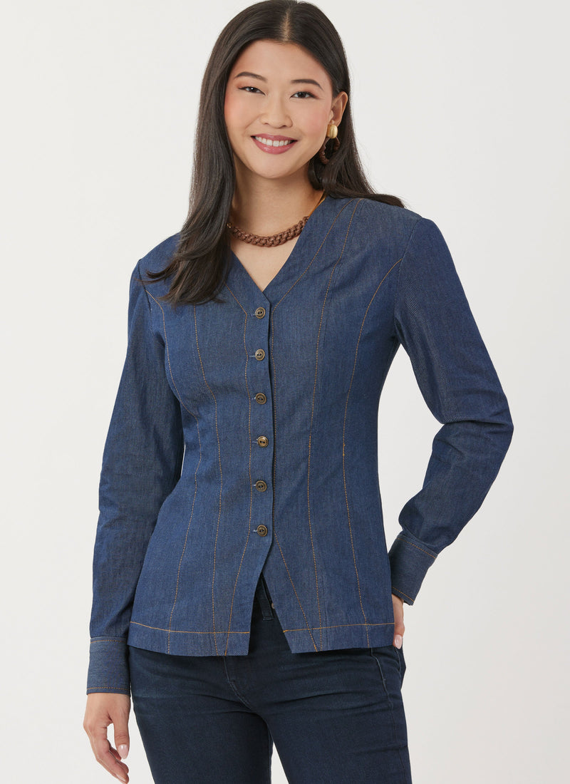 Simplicity Misses Shirt with Sleeve Variations Sewing Pattern S3102