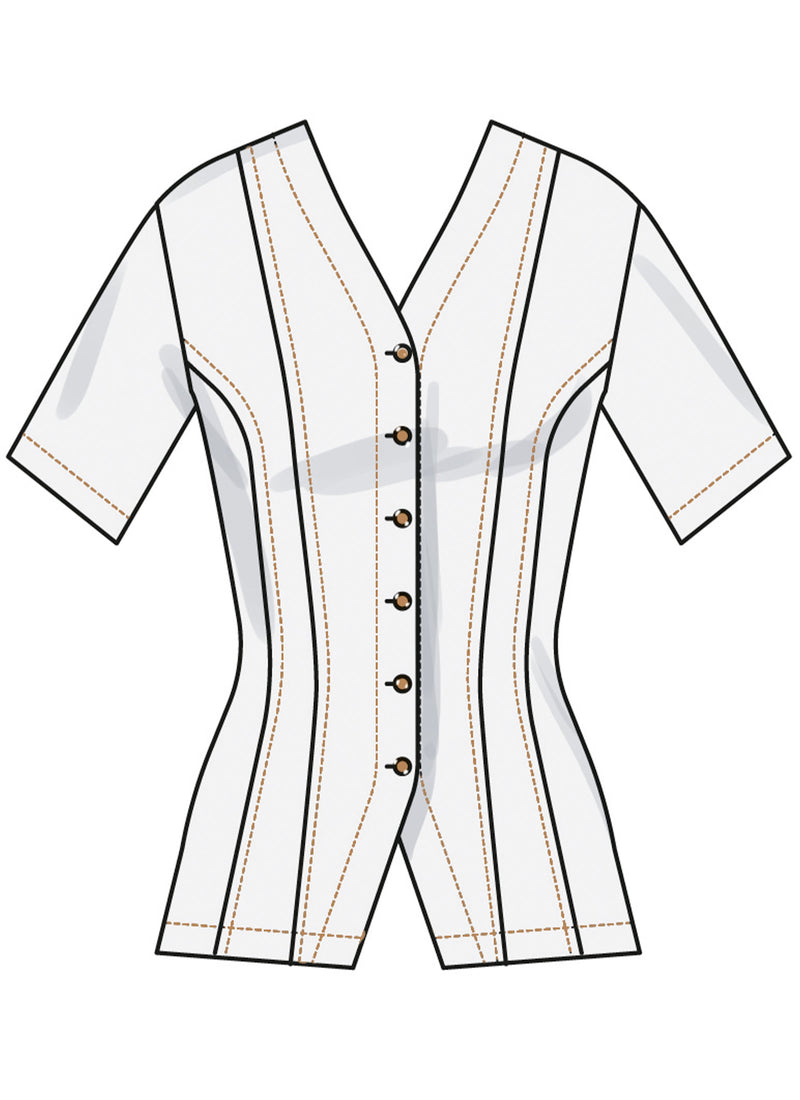 Simplicity Misses Shirt with Sleeve Variations Sewing Pattern S3102